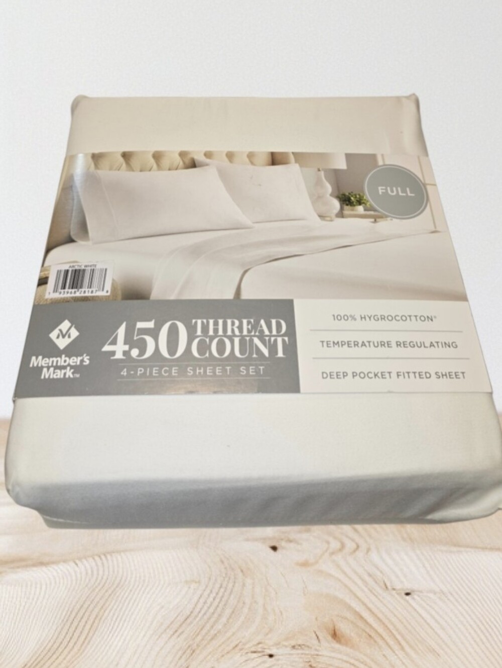 Member's Mark 450-Thread Count Cream 4-Piece Sheet Set - Full